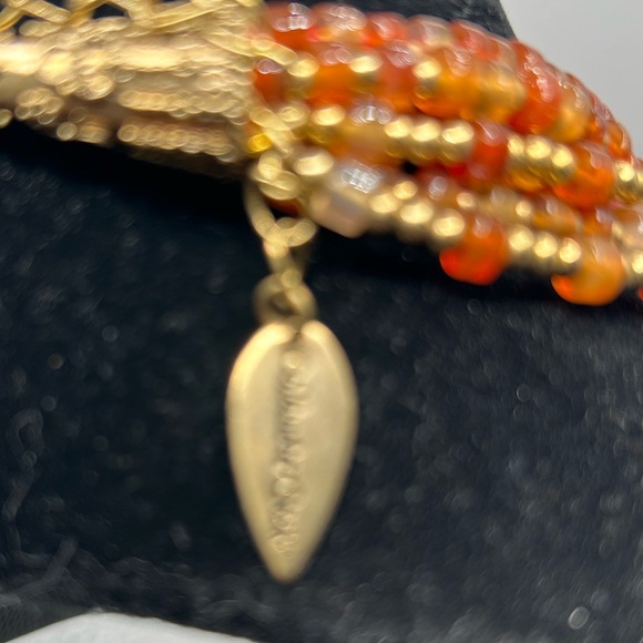 NWOT cold Water Creek - Multi-layer Beaded Orange and yellow beaded Necklace. - Picture 3 of 4